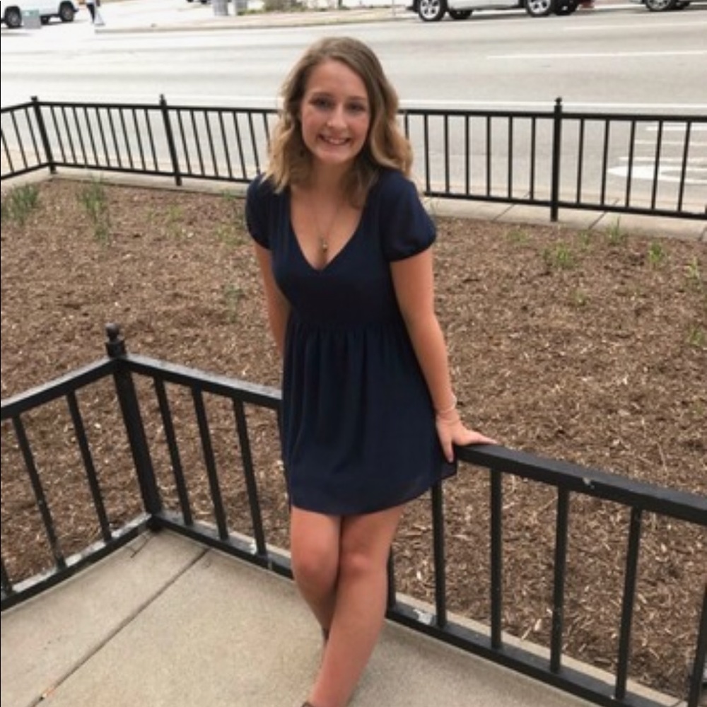 Blue mini dress